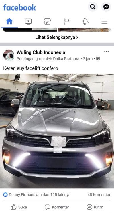 wuling confero facelift