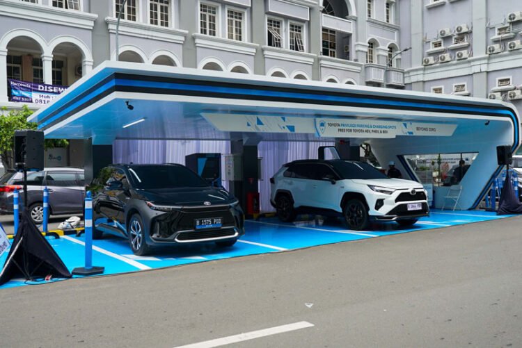 Toyota charging station at Mall of Indonesia